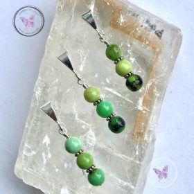 Chrysoprase Triple Bead Pendant